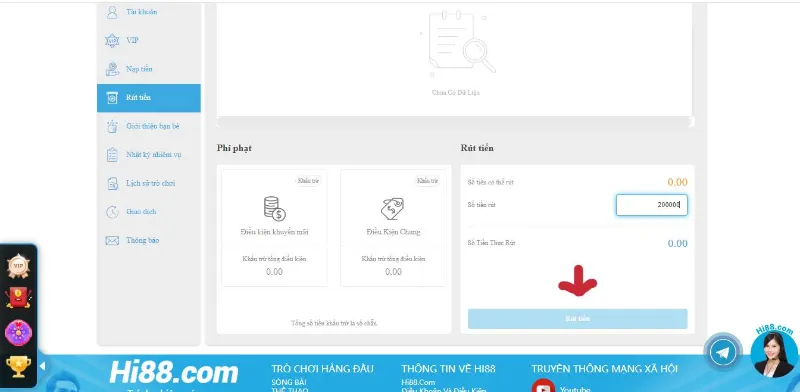 Kênh nạp rút tiền hiện đại thuận tiện tại Hi88
